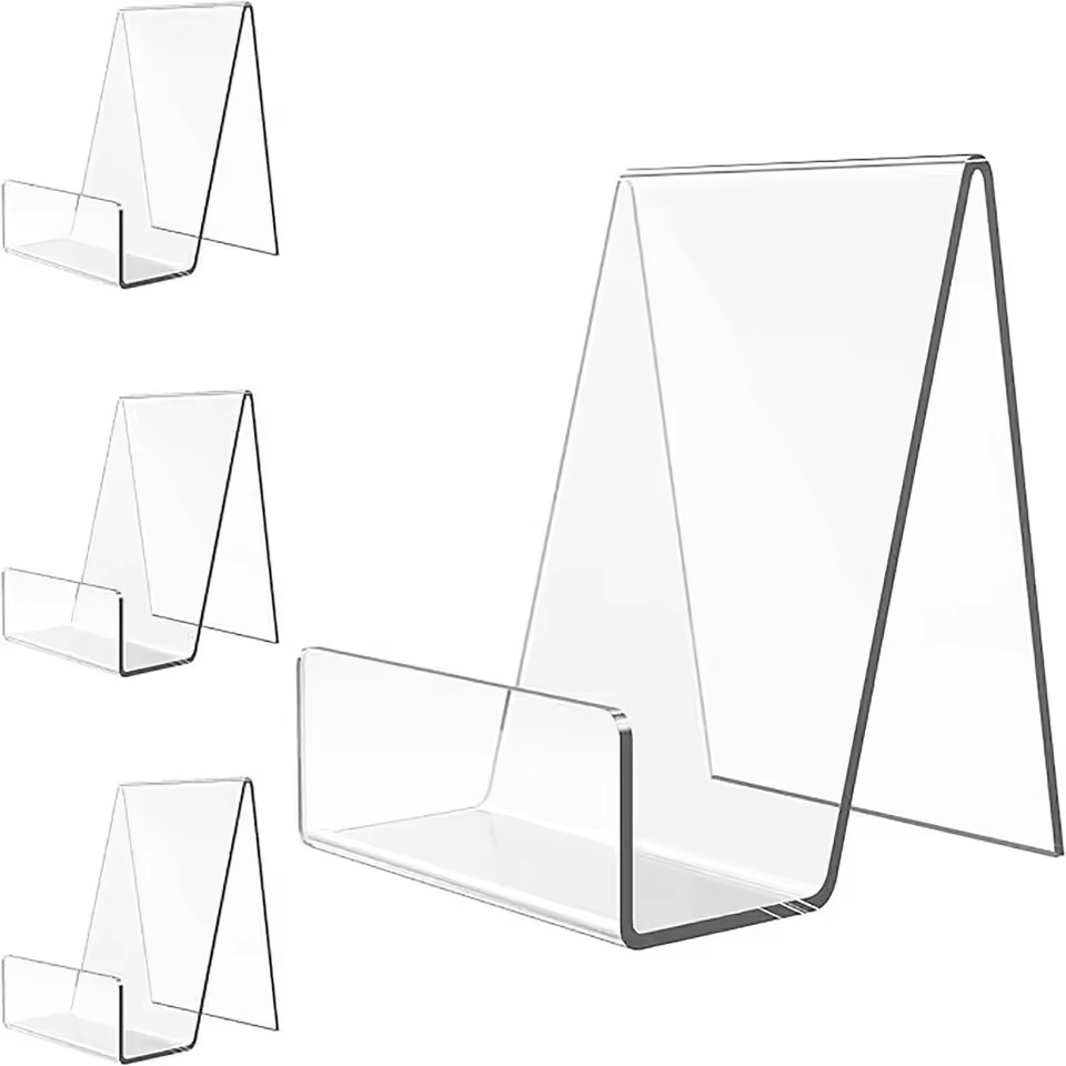Clear Acrylic Book Stand Holder - 4 adet akrilik kitap standı kitap