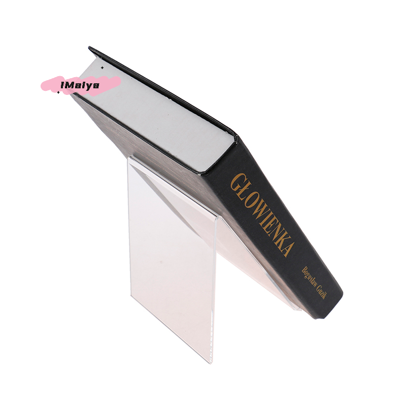 Clear Acrylic Book Stand Holder - M-1pcs Şeffaf Akrilik Sergileme Kitap Standı