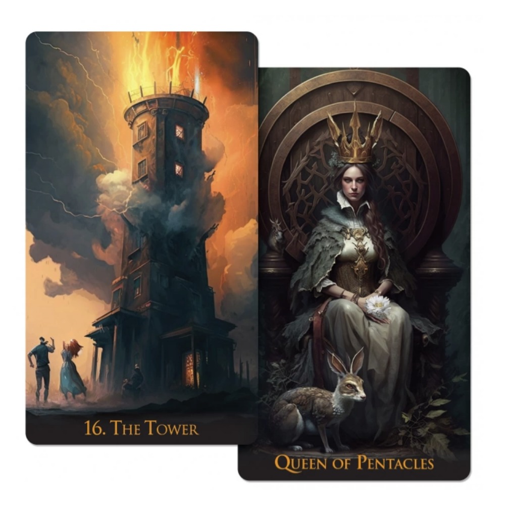 Tarot Deck With Guidebook - 12*7cm Garip Dünya Tarotu 78 Kartlı