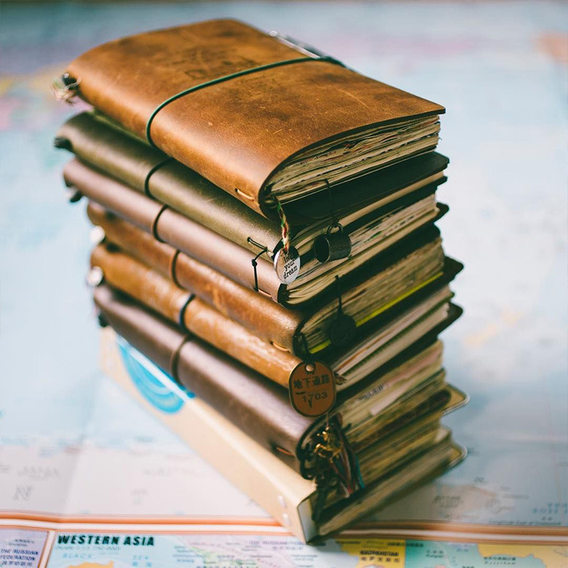 Vintage Leather Journal Notebook - Arızalı Retro deri kılıf dizüstü taşınabilir