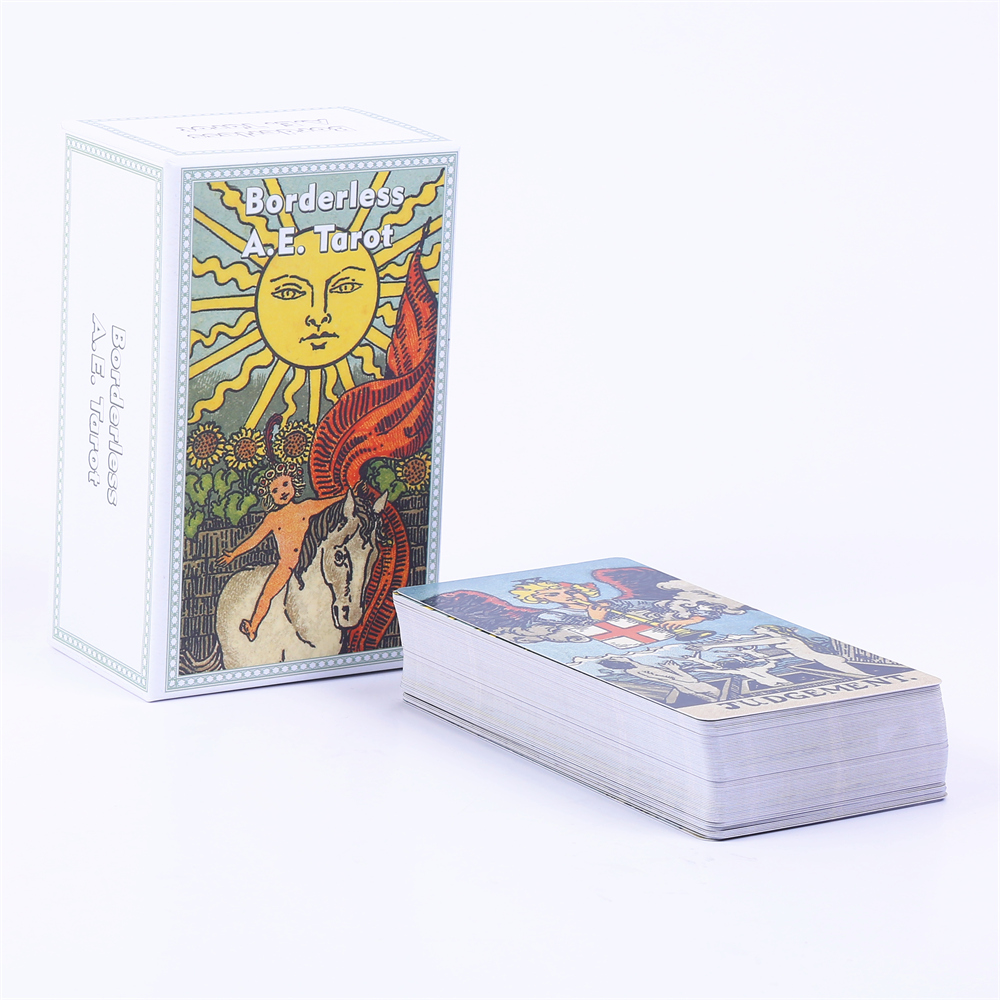 Tarot Deck With Guidebook - 12*7cm kenarsız A.E. Tarot güverte sürgülü