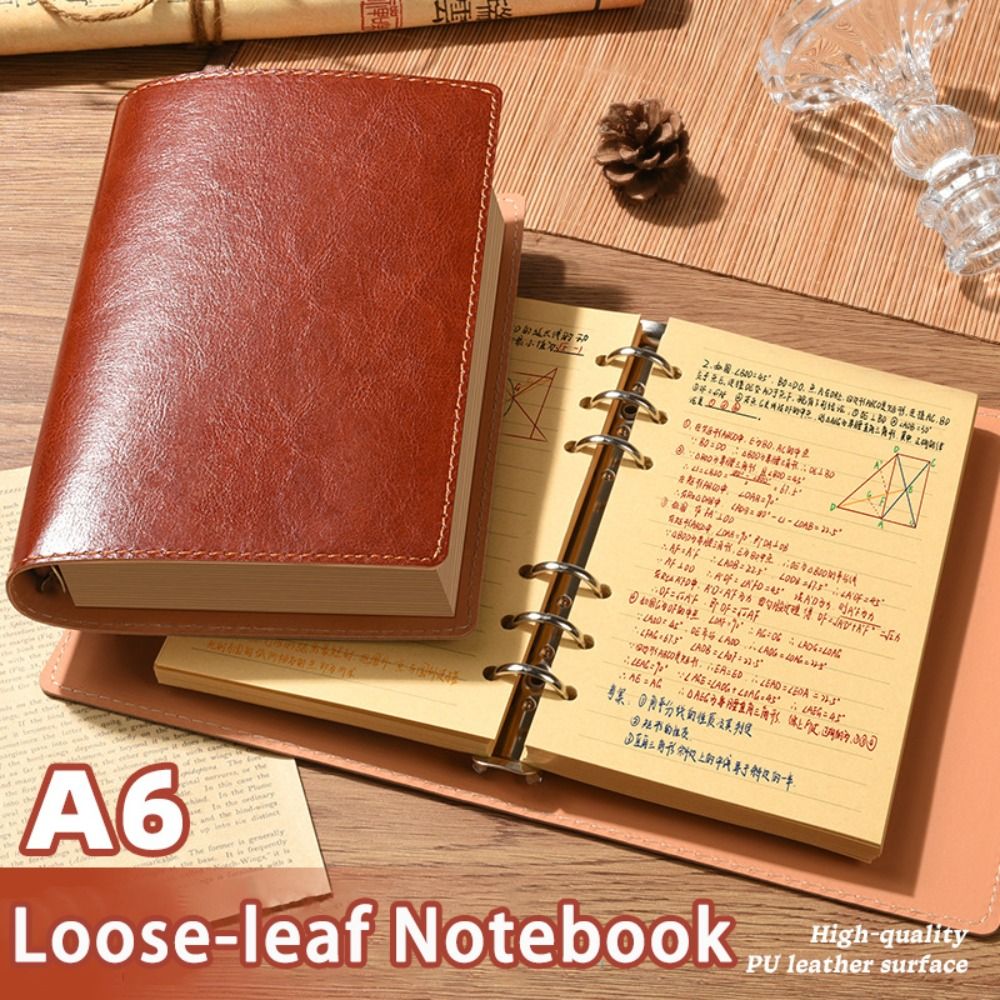 Vintage Leather Journal Notebook - Yeni A5/A6 Defter Gevşek Yapraklı PU