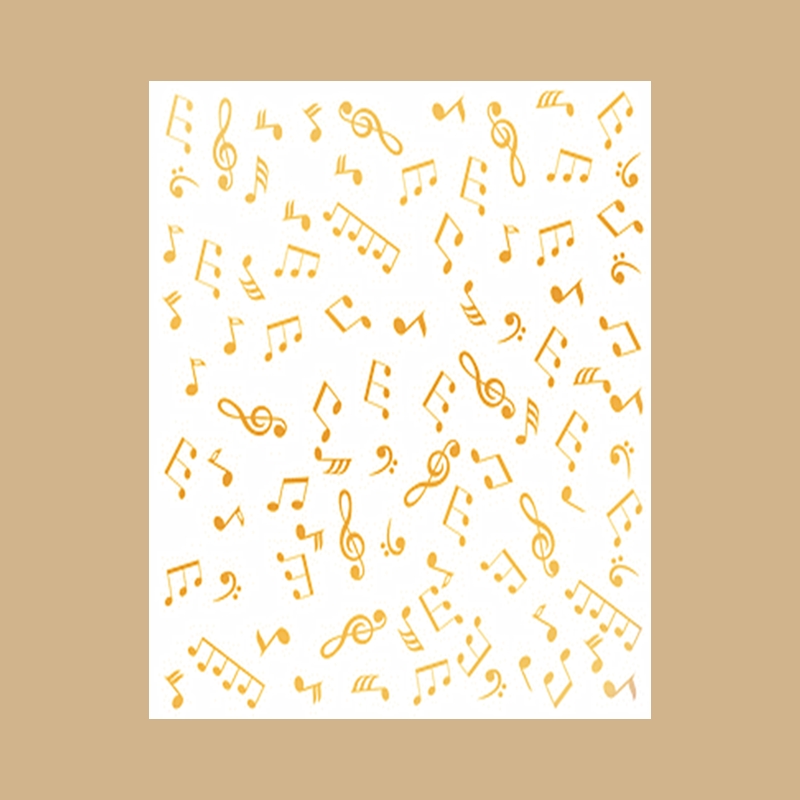 Blank Sheet Music Notebook - Sıcak Folyo Plaka Akışkan Notlar Müzik