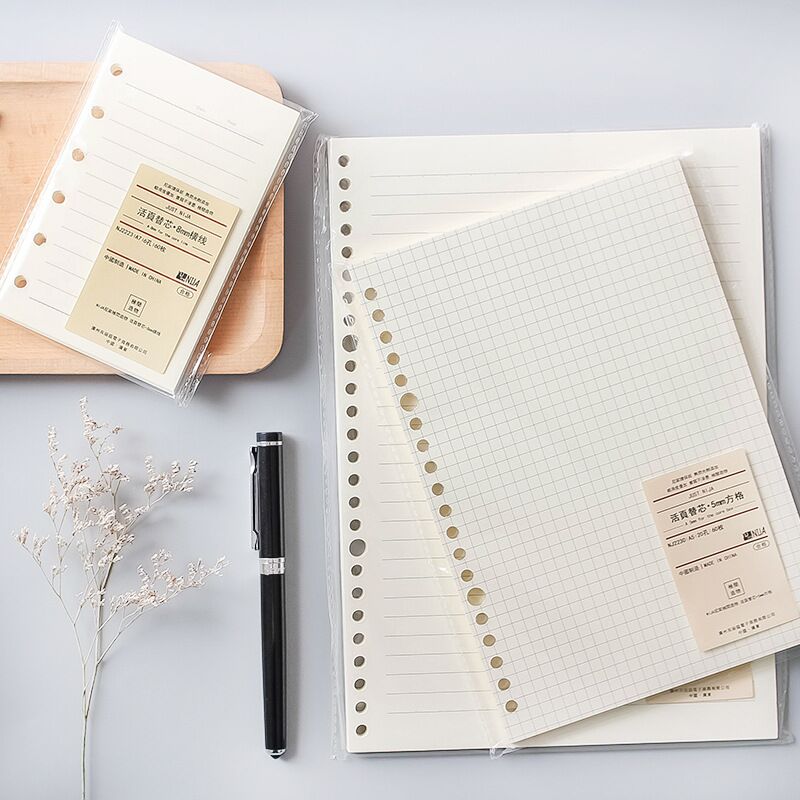 A5 Spiral Dotted Grid Notebook - A5 B5 20 Delik Gevşek Yaprak