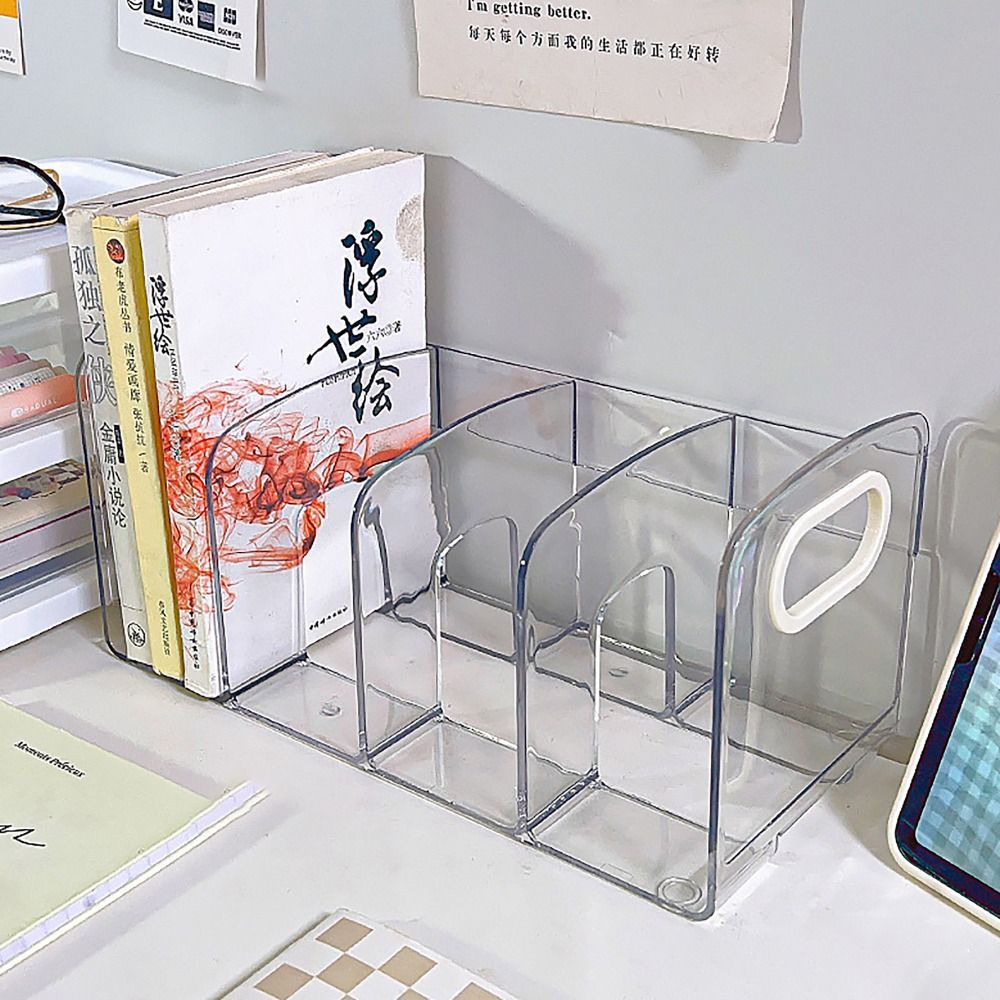 Clear Acrylic Book Stand Holder - Taşınabilir Şeffaf Akrilik Kitap Ayracı Saplı