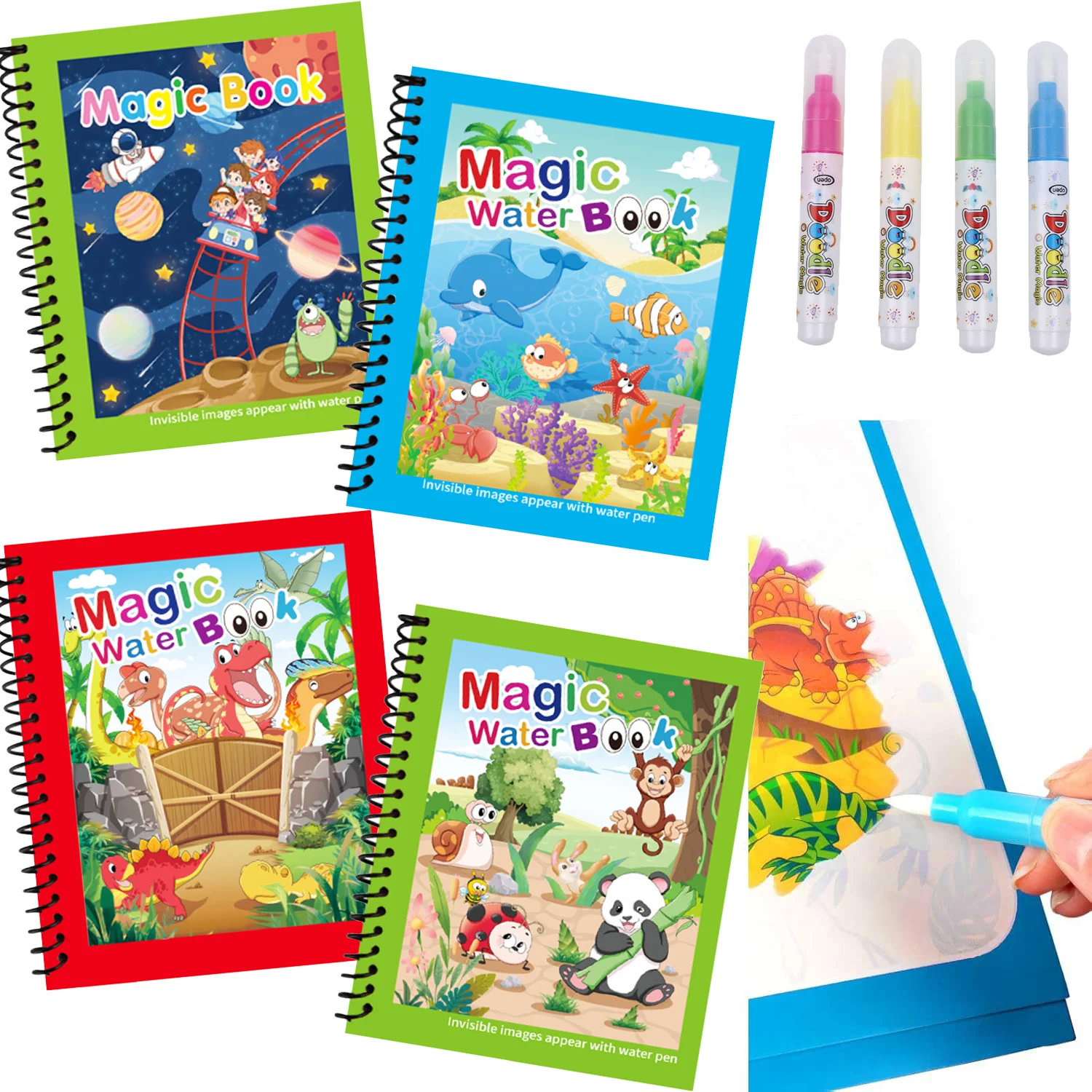 Sihirli Su Boyama Kitabı, Yeni - Reusable Water Magic Coloring Book incelemesi ve fiyatı