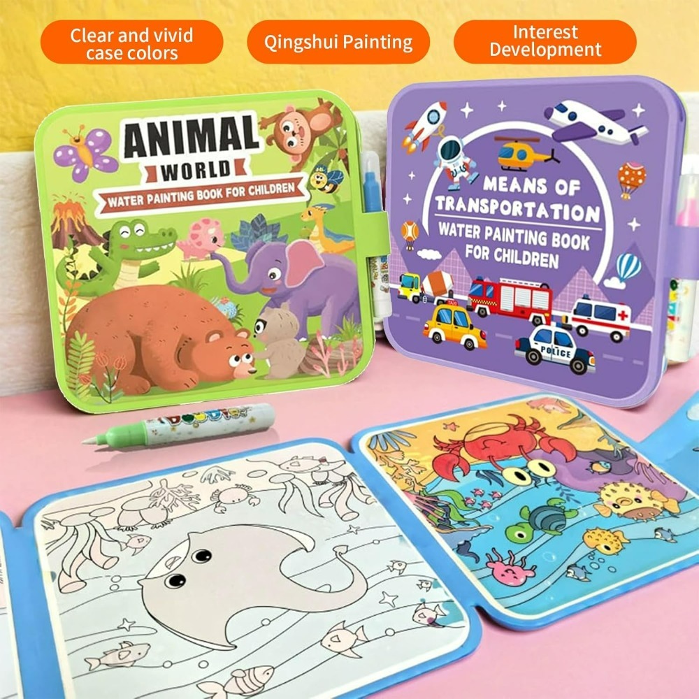 Sihirli Su Boyama Kitabı Seti, - Reusable Water Magic Coloring Book incelemesi ve fiyatı