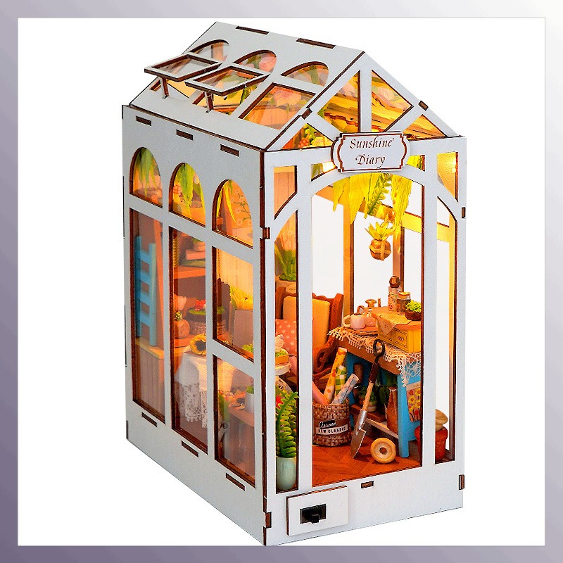 Ahşap Güneş Işığı Günlüğü Kita - Diy Wooden Book Nook Kit Shelf Insert incelemesi ve fiyatı