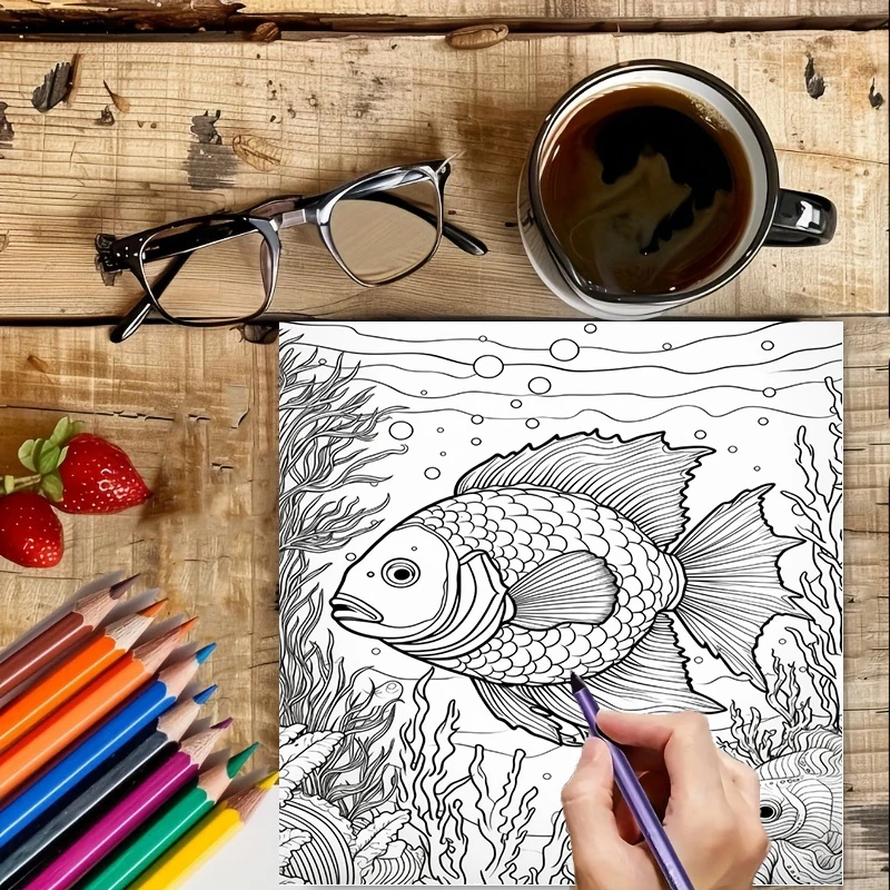 Yetişkinler için Yaz Sualtı Bo - Adult Coloring Book Stress Relief incelemesi ve fiyatı