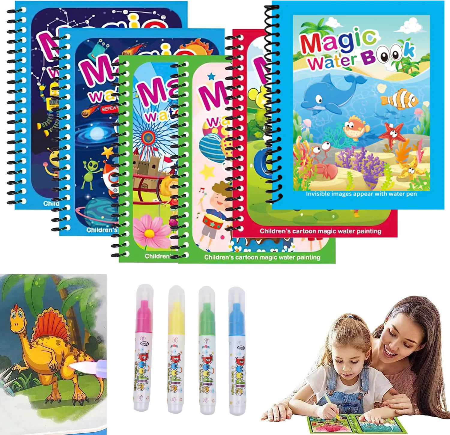 Su Kalemiyle Kullanılabilen Ye - Reusable Water Magic Coloring Book incelemesi ve fiyatı