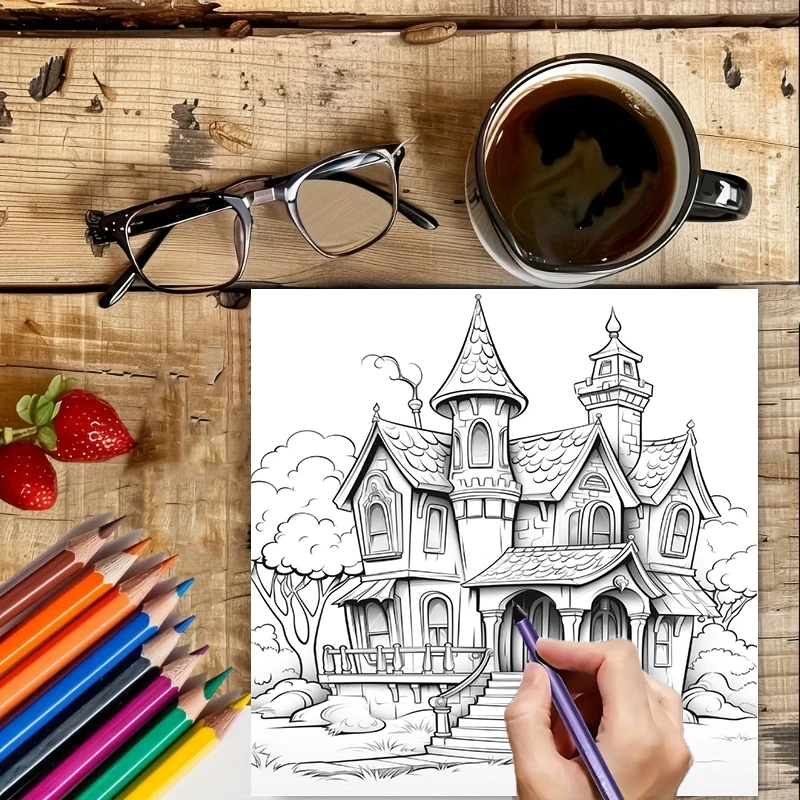 Yetişkinler için Perili Ev Boy - Adult Coloring Book Stress Relief incelemesi ve fiyatı