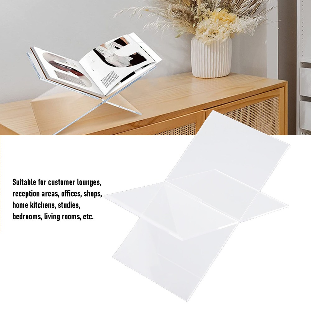 1 adet X Şeklinde Tasarım Akri - Clear Acrylic Book Stand Holder incelemesi ve fiyatı