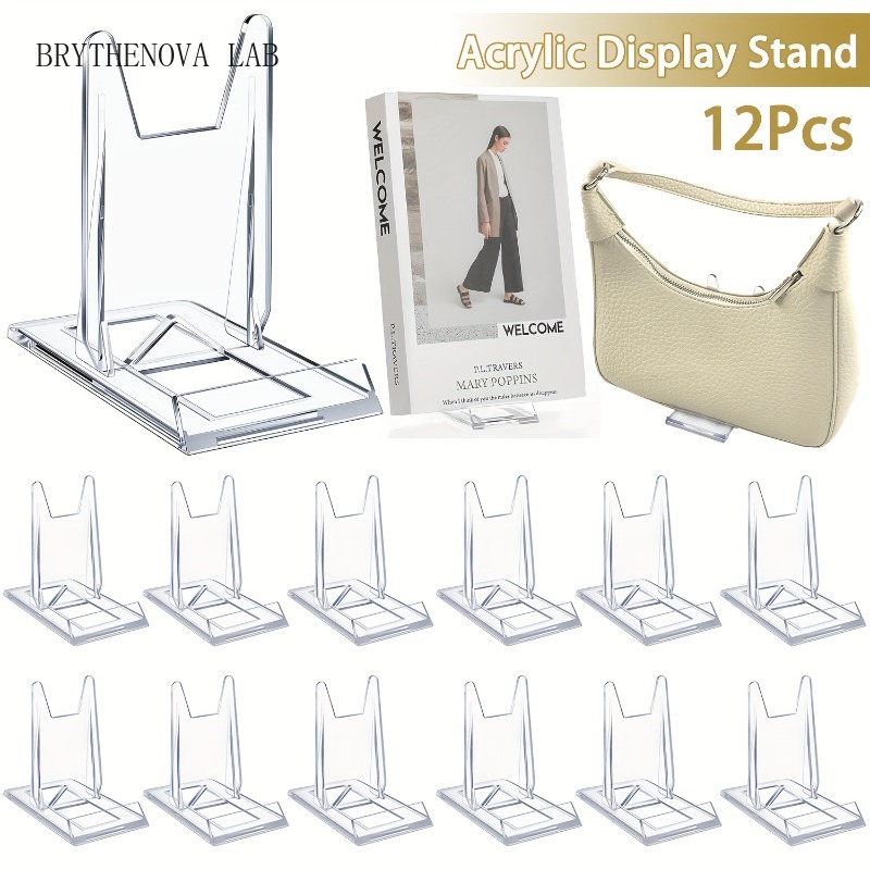 12 adet 5/Şeffaf Akrilik Ekran - Clear Acrylic Book Stand Holder incelemesi ve fiyatı