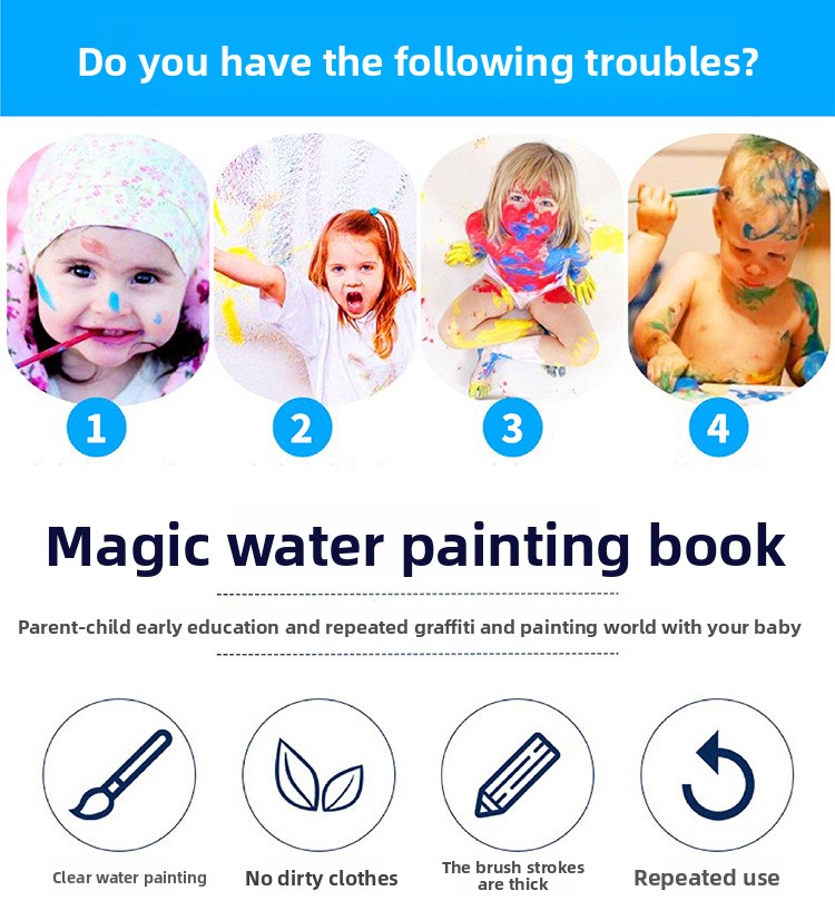 1 Kitap + 1 Kalem Yeniden Kull - Reusable Water Magic Coloring Book incelemesi ve fiyatı