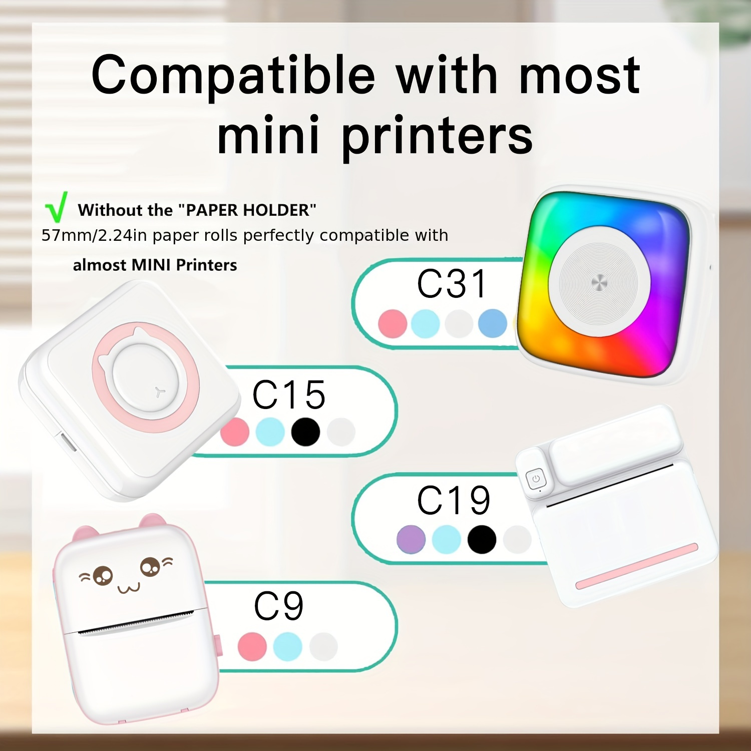 2/4/8 Rulo Şeffaf Kendinden Ya - Mini Pocket Thermal Printer Paper Roll incelemesi ve fiyatı